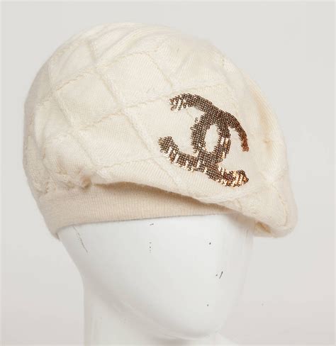 chanel beret hat|chanel hats gold and silver.